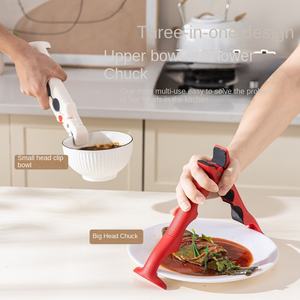 Vente flash - Marque XIANGXI - Écologique - Anti-brûlure - Isolant - Clip <span class=keywords><strong>de</strong></span> cuisine trois-en-un - Antidérapant - Compatible lave-vaisselle - Assiette - Bol - Product Image 3