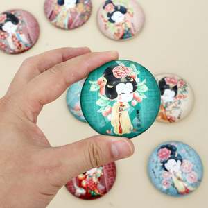 Aimant de réfrigérateur en cristal Série Dynastie Tang 40mm 60mm Dessin animé Écologique Créatif Moderne Tendance Nationale Prospère Décoration de cuisine - Product Image 3