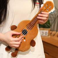 Instrument de musique en peluche Kawaii Jouet en peluche Design personnalisé Sourire créatif Jouet en peluche pour violon et piano