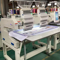 JUKKY 1202 Double têtes 12 aiguilles Machine à broder automatique informatisée grande zone de broderie 500x400mm