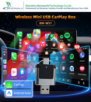 Adaptateur sans fil 2-en-1 CarPlay et Android Auto pour convertir le CarPlay filaire intégré en sans fil, Plug and Play