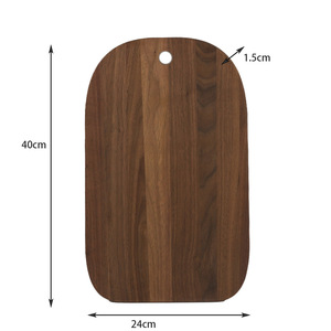 เขียงไม้วอลนัทสีดำ 24x40x1.5 ซม. ทรงกลม ทนทาน สำหรับใช้ในครัว - Product Image 4