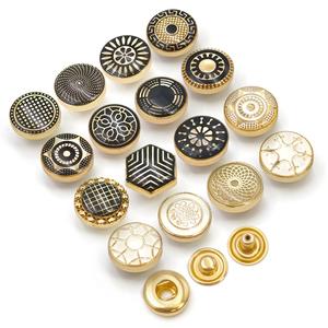 Factory Sale 4 Part Shirt <b>Press</b> <b>Stud</b> Snap Buttons Zinc Alloy Custom Brand Logo Garment Accessories - Product Image 1