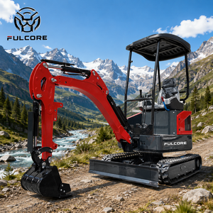 Escavatore FULCORE da 2 Tonnellate con Pompa a Tre Velocità, Rotazione Laterale e Cingoli Retrattili per Progetti Agricoli e di Giardinaggio - Product Image 1