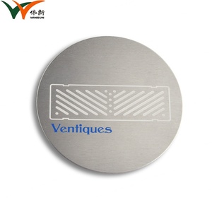 ที่รองแก้วโลหะทรงกลมสีเงินพิมพ์ลายซิลค์สกรีนสีเงิน - Product Image 2