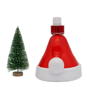 PETG Fábrica Venta al por mayor Tema de Navidad Regalo de vacaciones Artículos de tocador ecológicos Lavado de cabello Bomba de embalaje de plástico Botella exprimible