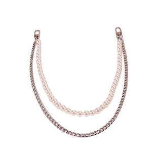 Double Layered Pearl <b>Chain</b> For Pants Unisex Hip Hop Korean Style Waist <b>Chain</b> Daily Wear Imitation Pearl <b>Cross</b> Border Fashion - Product Image 5
