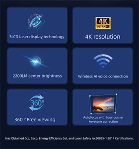 EL-200K Ust Laser Chiếu 4K HDR 3 <span class=keywords><strong>LCD</strong></span> Hiển Thị <span class=keywords><strong>Wifi</strong></span> Thông Minh Ai Android Siêu Ngắn Ném TV Chiếu Chuyên Nghiệp Rạp Chiếu Phim Gia Đình - Product Image 4