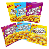 Sacs d'emballage personnalisés en plastique imprimé, scellés au dos, pour pop-corn, sachets transparents en forme de coussin, sacs de rangement pour chips et aliments