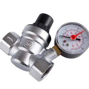 Alloy Pressure Reducing Valve Instrument High-rise Building Water Pressure Regulating Valve Chrome Plated Brass Two-way Valve