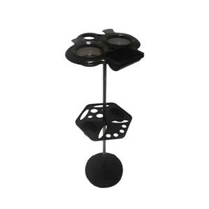 Carrito de Doble Capa para Tintes de Salón, de Acero Inoxidable Negro, Duradero y Elegante, Equipo para Teñir el Cabello en Salones de Belleza - Product Image 4
