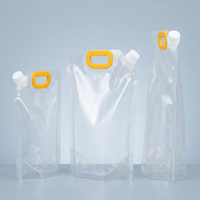Bolsas de Repuesto Grandes al por Mayor con Boquilla y Asa de Plástico Integrada, Bolsas Transparentes de PE para Líquidos, Agua, Jugos y Bebidas