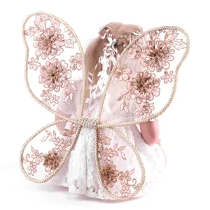 Nouveau Halloween noël anniversaire paillettes Costume enfants fête danse robe papillon fée ailes elfe Cosplay accessoires