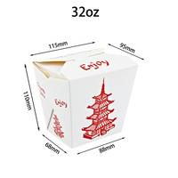Boîte à lunch jetable en carton blanc de qualité alimentaire, emballage pour collations à emporter, écologique et biodégradable.