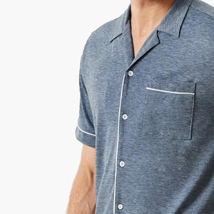 <b>Men's</b> Bamboo Pajamas Summer Night Wear for <b>Men</b> Short Sleeve Custom <b>Pyjamas</b> <b>Men's</b> Sleepwear Clothing Vietnam Factory - Product Image 4