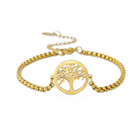 Nouvelles tendances Bijoux de mode pour femmes Bracelet de vie à maillons en acier inoxydable