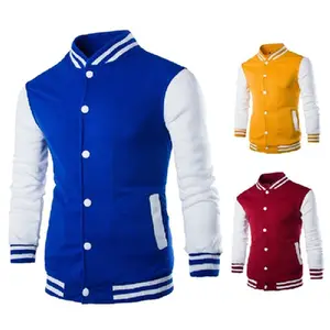 Plus size college jackets wholesale blank varsity jackets custom logo plain letterman varsity men's jackets