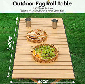 Outdoor <strong>Folding</strong> <strong>Table</strong> Ultra Light Portable Multifunctional <strong>Table</strong> <strong>and</strong> <strong>Chair</strong> for Picnic Barbecue Camping - Product Image 4