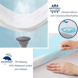 <span class=keywords><strong>Protector</strong></span> <span class=keywords><strong>de</strong></span> <span class=keywords><strong>Colchón</strong></span> <span class=keywords><strong>Impermeable</strong></span> <span class=keywords><strong>con</strong></span> <span class=keywords><strong>Cierre</strong></span> <span class=keywords><strong>de</strong></span> Cremallera Completo, Antiácaros y Antiácaros del Polvo - Product Image 4