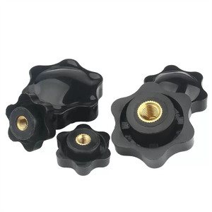 Tuercas de manija de plástico, tuercas hexagonales M6 negras de baquelita para orificios pasantes/ciegos, tuercas de apriete roscadas - Product Image 3