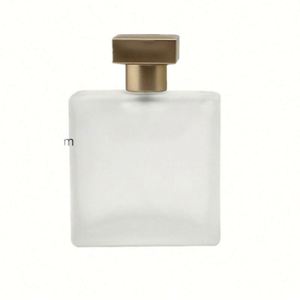 Botellas de Perfume Rectangulares de Vidrio Esmerilado con Logotipo Personalizado Impreso en Serigrafía, con Pulverizador, 50ml 100ml, para Cosméticos Femeninos - Product Image 6