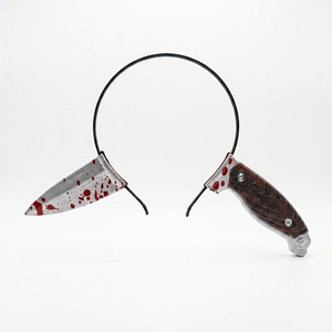 Serre-tête d'Halloween, accessoires de tête, ornements d'Halloween, simulation de couteau tranchant, boucle de tête en forme de couteau de cuisine, coiffe de déguisement - Product Image 5
