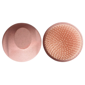 Brosse exfoliante pour le cuir chevelu en paille de blé biodégradable, brosse à shampooing pour cheveux, brosse de massage du cuir chevelu en TPEE souple et imperméable - Product Image 2