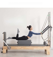 Cama de Pilates 3 en 1 de Madera de Roble Premium, Reformer Cadillac, Equipo de Fitness para el Hogar y el Estudio, para Uso en Estudios de Pilates