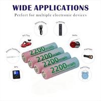 Pilas AA Recargables de 1.5V y 2200mWh con Cátodo de LiNiMnCoO2, 1000 Ciclos, -20-60°C, 18g, Modelo AA-1.5V-2200mWh, Compatible con OEM/ODM