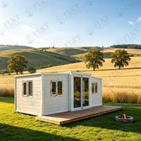 FLKT Maison conteneur extensible Plug and Play, Maisons modulaires préfabriquées de luxe, Kit de maisonnette pliable portable 20ft 40ft