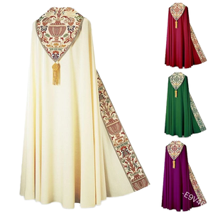 Disfraces de Anime Retro Medieval, Capa con Capucha y Borlas, Túnicas de Monje y Sacerdote, Trajes de Caballero para TV, Cine, Poliéster, Fiesta, Cosplay, Halloween - Product Image 1