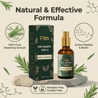 Sérum Capillaire Croissance Cheveux aux Extraits Naturels de Plantes, Peptides, Biotine et Romarin pour Cheveux Fins – Traitement du Cuir Chevelu – Marque Privée, Vente en Gros, Personnalisé