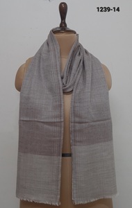 Linen Self <b>Check</b> Floral <b>Scarf</b> Long Length Quick Dry & Lightweight Anti-Bacterial All Seasons - Product Image 6