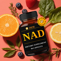 Complément Alimentaire NAD+ à Haute Absorption 500mg Végétalien 90 Capsules Soutien Énergétique Cellulaire pour Hommes et Femmes