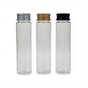 110ml Storage <b>Tube</b> Test <b>Tube</b> Liquid Soap Container OEM Screw Cap Transparent PET <b>Plastic</b> Flat Bottom Food Screen Printing - Product Image 4