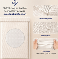 Enveloppe matelassée légère en polybulle avec impression personnalisée, couleur personnalisée, épaisseur 1,5 mil, sac d'expédition pour e-commerce express