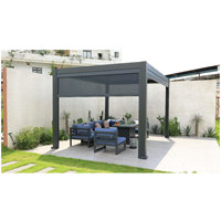 Gazebo à pergola de salon de jardin rétractable OEM pour patio auvent personnalisable pour espace extérieur
