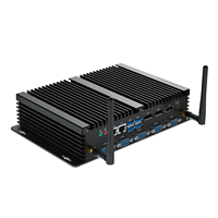Mini PC Industrial sin Ventilador Intel Core I7-8650U, 6 COM, 8 USB, Doble LAN, Computadora Integrada para Automatización Industrial