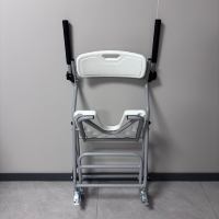Chaise de douche et de toilette antidérapante en aluminium pour personnes âgées et handicapées, pliable, capacité de charge 100 kg, avec accoudoirs