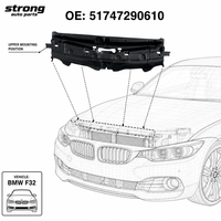 Conduit d'air de radiateur haute performance pour BMW F32 F33 F36 2014-2020, support de pare-chocs résistant aux chocs, pièce de rechange 51747290610