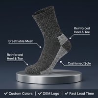 Chaussettes thermiques en laine mérinos épaisses, chaudes et respirantes pour ski et randonnée d'hiver personnalisées