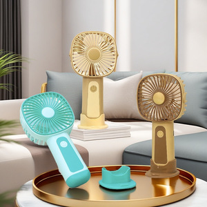 Portable <b>Mini</b> Handheld Fan With Stand Rechargeable Battery 5W DC Motor For <b>Desk</b> Office Use - Product Image 1