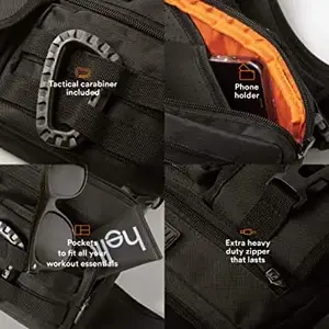 タクティカルチェストバッグファッションバレットヒップホップファニーパックベストバッグウエストパックレディースメンズブラックチェストリグバッグ - Product Image 3