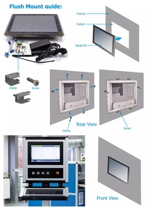 Bảng Điều Chỉnh Công Nghiệp Pc 10.1/12.1/15.1/17/21.5 Inch Máy Tính Gồ Ghề Pos Tất Cả Trong Một Phía Trước Io Mini Máy Tính Để Bàn Màn Hình Cảm Ứng - Product Image 5