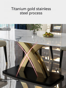 Nordic Furniture Family <strong>Small</strong> Apartment Postmodern Rectangular <strong>Set</strong> Restaurant Chairs and Table <strong>Dining</strong> Room <strong>Set</strong> - Product Image 3