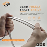 Tira de LED de Neón Ultra Delgada de 4x8mm, 12V, IP67, Impermeable, Flexible, para Muebles, Bordes de Espejos, Señalización, Decoración, CE, RoHS