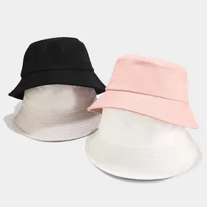 fisherman bucket hats custom logo Macaron cotton bucket beanie hat