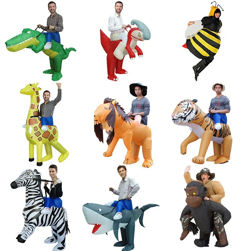 Disfraz inflable de Animal divertido para Halloween, Navidad, Carnaval, fiesta, montar