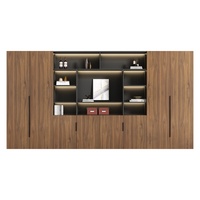 WJG-237X Meuble de rangement commercial en bois à tiroirs pour bureau, bibliothèque de fond de bureau, armoire de rangement de documents de style panneau