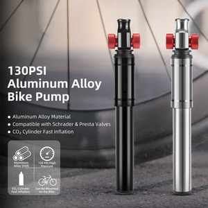 Bomba de Bicicleta PRO STAR JG-P-A-002C 2 em 1 Portátil Mini de Alta Pressão 130PSI Inflador de Pneus de Bicicleta em Alumínio com Válvulas <span class=keywords><strong>Presta</strong></span>/Schrader - Product Image 1